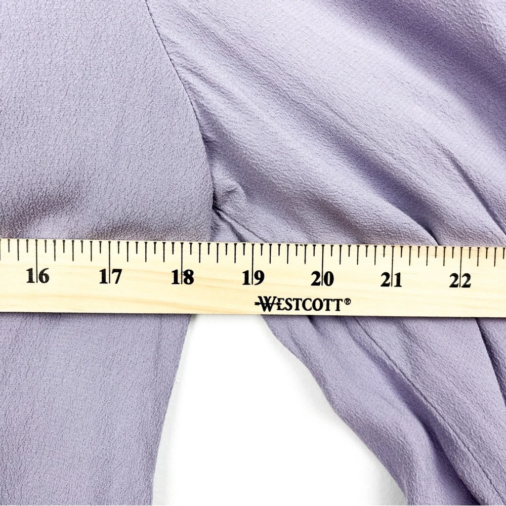 Cleo Long Sleeve Lavender Purple Button-Up Blouse - Picture 10 of 10